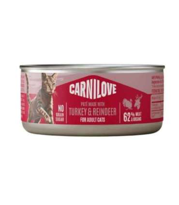 Carnilove консервы для кошек паштет с индейкой и северным оленем 100 г