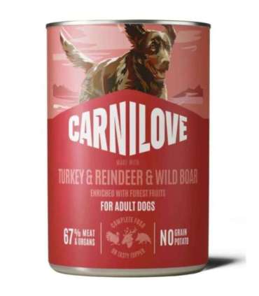 Carnilove Dog Can Paté Turkey&Reindeer&Wildboar 400g