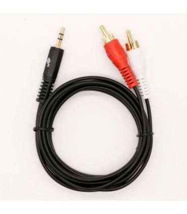 Cable 3,5mm MiniJack -2x RCA M/M 1,5m