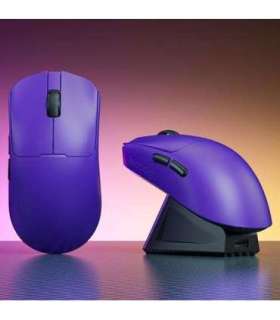 LEOBOG GM3 Purple Mouse with Charging Dock