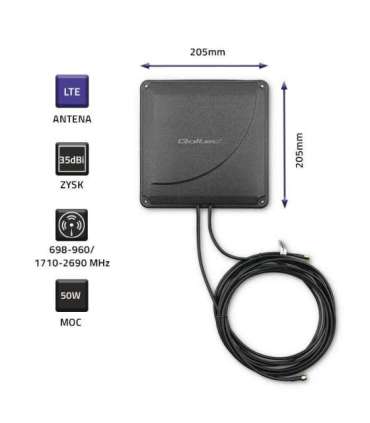 Antenna 4G LTE DUAL MIMO booster, 35dBi, 50W