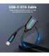 CABLE USB2.0C MALE TO A FEMALE/0.15M BLACK CCSBB VENTION
