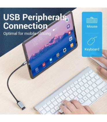 CABLE USB3.0C MALE TO A FEMALE/0.15M GRAY CCXHB VENTION