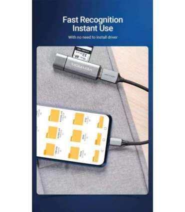 CABLE USB3.0C MALE TO A FEMALE/0.15M GRAY CCXHB VENTION
