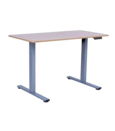 Töölaud ERGO FIT 1-motoriga 120x60xH71,5-116cm, tamm/hõbehall