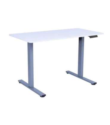 Töölaud ERGO FIT 1-motoriga 120x60xH71,5-116cm, valge/hõbehall