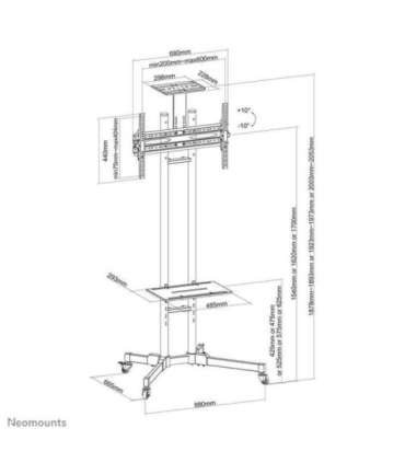 TV SET ACC FLOOR STAND BLACK/32-55" PLASMA-M1700E NEOMOUNTS