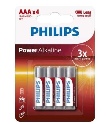 Baterries Power Alkaline AAA 4pcs blister