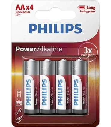 Batteries Power Alkaline AA 4pcs blister