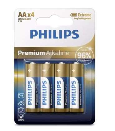 Premium Alkaline Batteries AA x4