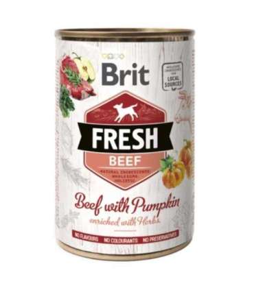 Brit Fresh Dog konzerva Beef with Pumpkin 400 g