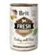 Brit Fresh Dog konzerva Turkey with Peas 400 g