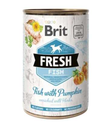 Brit Fresh Dog konzerva Fish with Pumpkin 400 g