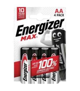 Alkaline batteries LR6/AA blister 4 pieces MAX