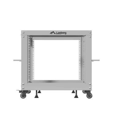 Lanberg Open Rack 19" 9U, adjustable OR01-6109-S 65.7 x 60 x 57.7 cm Gray