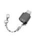 USB-C to microSD card readeras a keychain