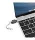 USB-C to microSD card readeras a keychain
