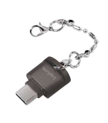 USB-C to microSD card readeras a keychain