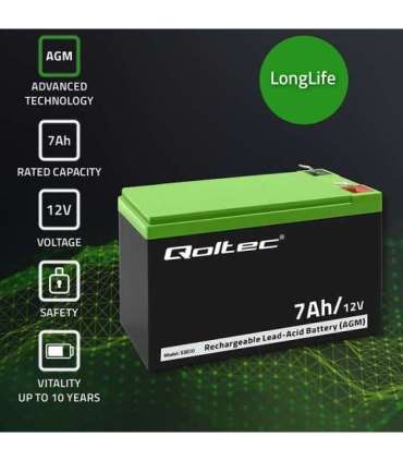Gel battery | 12V | 7Ah | Max.72A | AGM