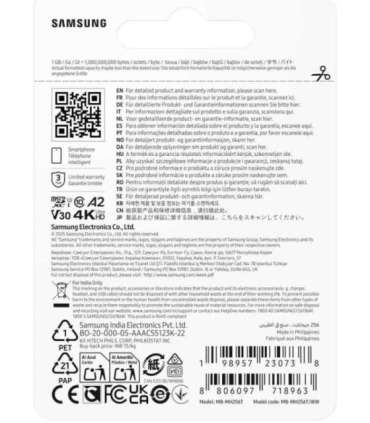 MEMORY MICRO SDXC T9 256GB/V30 MB-MH256T/WW SAMSUNG