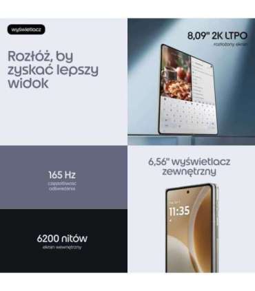 Motorola razr fold 20.6 cm (8.09") Dual SIM Android 16.0 5G USB Type-C 16 GB 512 GB 6000 mAh White