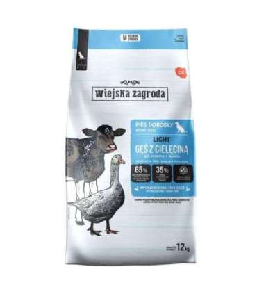 WIEJSKA ZAGRODA Light Goose with veal - dry dog food - 12kg