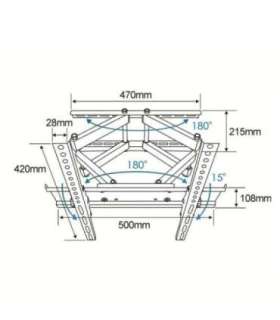 TV wall mount TB-43P 26-55 55kg VESA 400x400