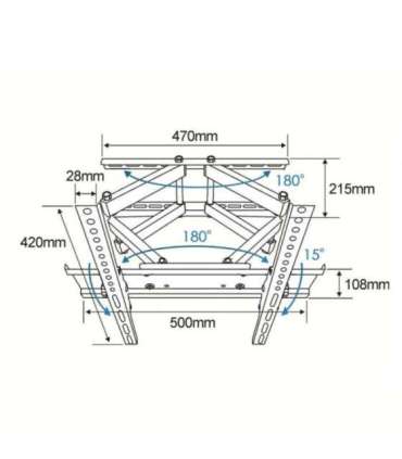 TV wall mount TB-43P 26-55 55kg VESA 400x400