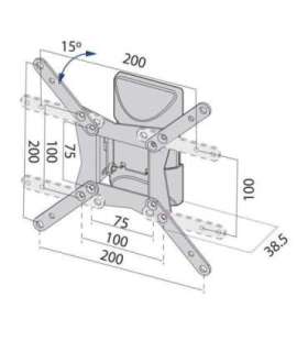 TV wall mount up to 37 20 kg TB-152E max VESA 200x200