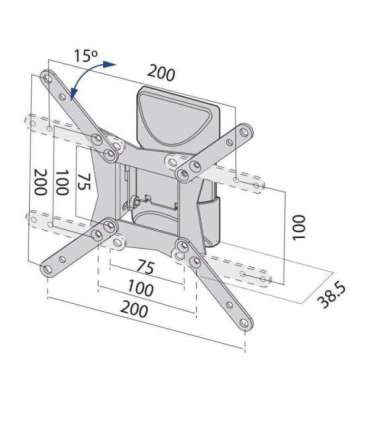 TV wall mount up to 37 20 kg TB-152E max VESA 200x200