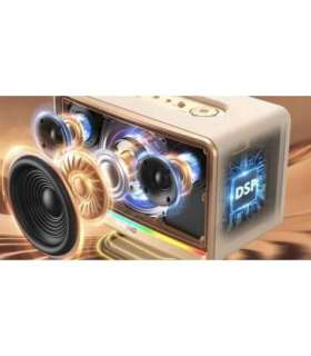 Głośnik bezprzewodowy Bluetooth W-KING H330 kremowy