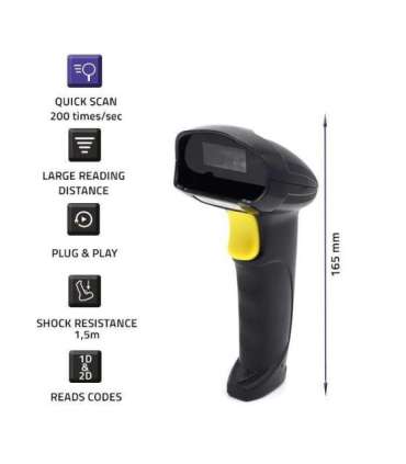 Laser barcode scanner 1D, 2D
