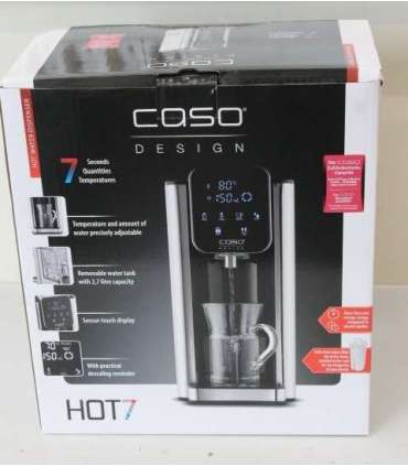 SALE OUT. Caso 01875 HOT 7 Turbo Hot water dispenser, Capacity 2.7 L, Black/Stainless Steel SALE OUT. Caso Turbo Hot