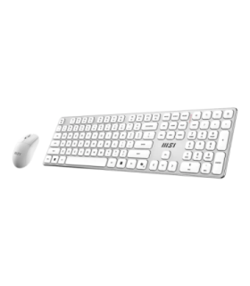 MSI FORGE K210 WIRELESS COMBO WHITE US Keyboard and Mouse Set Wireless Mouse included US White