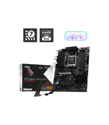 MSI PRO B850-S EVO WIFI Processor family AMD Processor socket AM5 DDR5 Supported hard disk drive interfaces