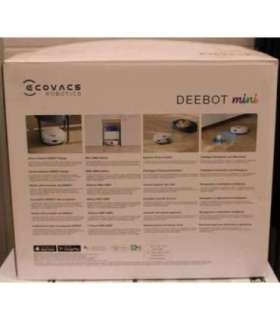 SALE OUT. Ecovacs DEEBOT mini Vacuum cleaner, Robot, Wet&Dry, ZeroTangle Technology, Agile Navigation, White/Blue +