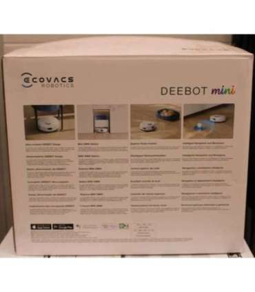 SALE OUT. Ecovacs DEEBOT mini Vacuum cleaner, Robot, Wet&Dry, ZeroTangle Technology, Agile Navigation, White/Blue +