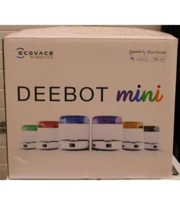SALE OUT. Ecovacs DEEBOT mini Vacuum cleaner, Robot, Wet&Dry, ZeroTangle Technology, Agile Navigation, White/Blue +