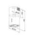 Wall-mounted chimney hood MAAN Elba W 731 31 cm 300 m3/h, Black