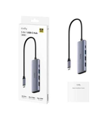 CUDY UH405 5-IN-1 USB-C Hub with HDMI 4K