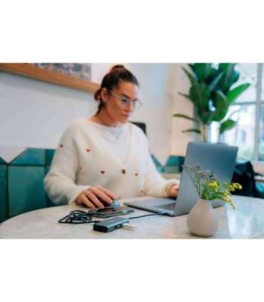 Verbatim 32157 USB-C Essentials Multiport Hub, HDMI 2160p, USB-C PD, 3x USB-A 3.2 Gen 1, RJ-45, Grey