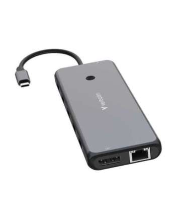 Verbatim 32153 CMH-13 USB-C Multiport Hub, 3.5mm, DisplayPort, HDMI, RJ-45, USB 2.0, USB 3.2 Gen 1