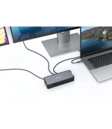 Verbatim 32171 CDS-15 USB-C Pro Docking Station, USB 3.2 Gen 1, USB-C 100 W, 3.5 mm, Silver