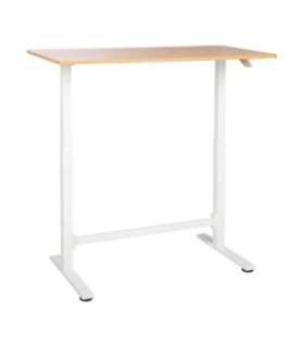 Töölaud ERGO manuaalne 120x60xH70-115cm, tamm/valge