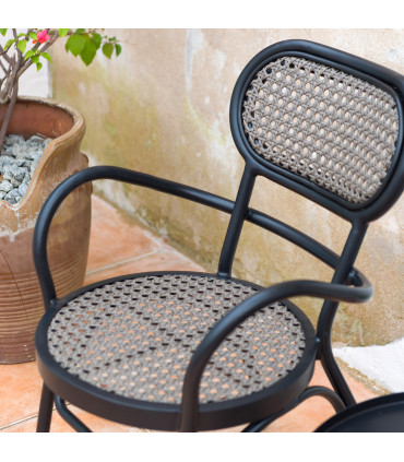 Tool BOLGHERI must 56x62xH83cm, alumiiniumraam, plastikpunutis