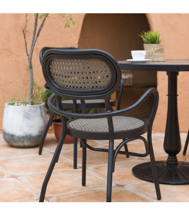 Tool BOLGHERI must 56x62xH83cm, alumiiniumraam, plastikpunutis