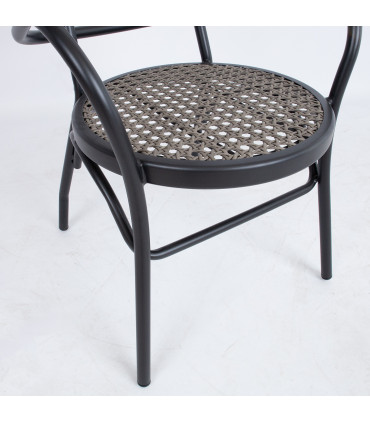 Садовый стул BOLGHERI 56x62xH83см, коричневый / черный