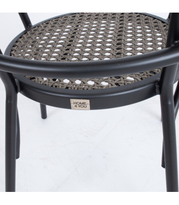 Tool BOLGHERI must 56x62xH83cm, alumiiniumraam, plastikpunutis