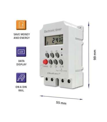 Electronic timer PC0629, DIN rail