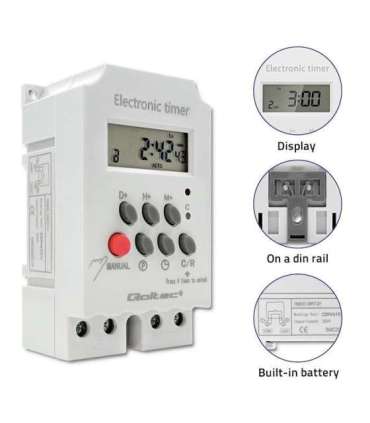 Electronic timer PC0629, DIN rail